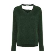 Victoria Beckham Grön Sweatshirt Aw24 Dammode Green, Dam