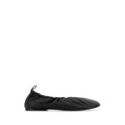 Jil Sander Svarta Läderballerinor Black, Dam