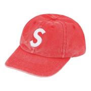 Supreme Canvas S Logo 6-Panel Red Hat Red, Unisex