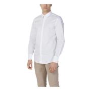 Antony Morato Vit Slim Fit Skjorta med Långa ärmar White, Herr