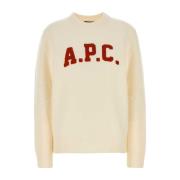 A.p.c. Ivory Wool Joshua Sweater Beige, Dam