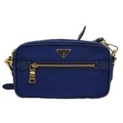 Prada Vintage Pre-owned Tyg prada-vskor Blue, Dam