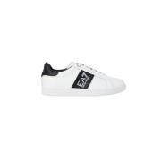 Emporio Armani EA7 Vita Läder Snörskor White, Herr