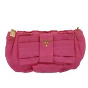 Prada Vintage Pre-owned Tyg kuvertvskor Pink, Dam