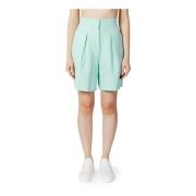 Hinnominate Turkosa Plain Shorts Vår/Sommar Dragkedja Stängning Blue, ...