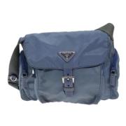 Prada Vintage Pre-owned Tyg prada-vskor Blue, Dam