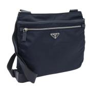 Prada Vintage Pre-owned Tyg prada-vskor Blue, Dam