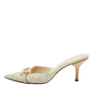 Gucci Vintage Pre-owned Laeder mules Beige, Dam