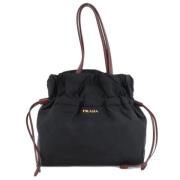 Prada Vintage Pre-owned Tyg totevskor Black, Dam