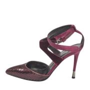 Tom Ford Pre-owned Pre-owned Satin klackskor Purple, Dam