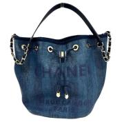 Chanel Vintage Pre-owned Laeder totevskor Blue, Dam