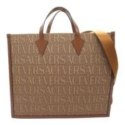 Versace Pre-owned Pre-owned Bomull totevskor Brown, Dam