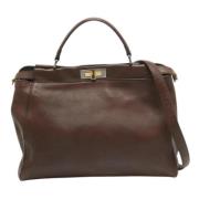 Fendi Vintage Pre-owned Laeder handvskor Brown, Dam