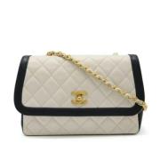 Chanel Vintage Pre-owned Laeder axelremsvskor White, Dam