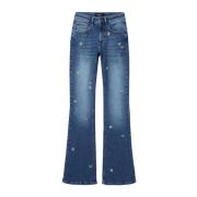 Desigual Blå Slitna Effekt Jeans Blue, Dam