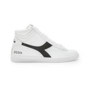 Diadora Svarta Lädersneakers White, Herr