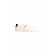 Hugo Boss Vita Läder Sneakers Gummisula Snören White, Herr