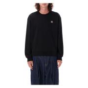 Kenzo Svart Lucky Tiger Crewneck Stickat plagg Black, Herr