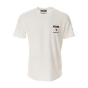 Moschino Kärlek Tillit Jersey T-shirt White, Herr