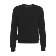 Polo Ralph Lauren Räfflad Crew Neck Stickad Tröja Black, Herr