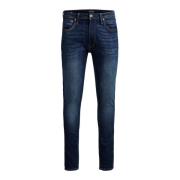 Jack & Jones Blå Slitna Jeans Blue, Herr