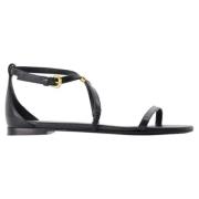 Alexander McQueen Laeder sandaler Black, Dam