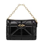 Love Moschino Svart Axelväska PU Material Black, Dam