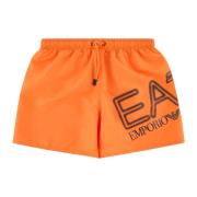 Emporio Armani EA7 Sportiga Badshorts Orange, Herr