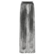 RED Valentino Löst sittande Liquid Velvet Byxor Gray, Dam