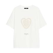 Max Mara Weekend Vit Fjäril Broderad T-shirt White, Dam