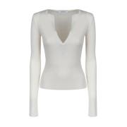 Max Mara Kashmir Silk Vit Tröja White, Dam