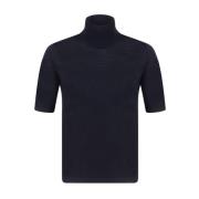 Max Mara Mörkblå Turtleneck Sweater Blue, Dam