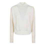 Pinko Vit Sweater Aw24 Regular Fit White, Dam