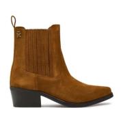 Tommy Hilfiger Grain Brown Cowboy Boots Brown, Dam