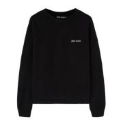 Palm Angels Svart Logosweatshirt Black, Herr