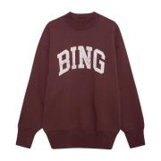 Anine Bing Djup Röd Bradie Sweatshirt Red, Dam