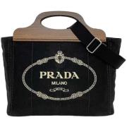 Prada Vintage Pre-owned Tyg prada-vskor Black, Dam