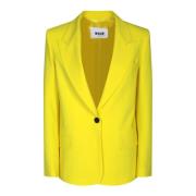 Msgm Gul Ullblandning Jacka Yellow, Dam