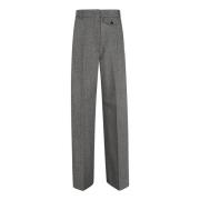 Max Mara Svarta Ullblandningsbyxor Aw24 Gray, Dam