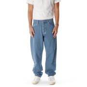 Kenzo Mount Fuji Loose Fit Jeans Blue, Herr