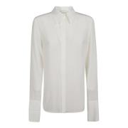 Max Mara Sidenskjorta Vit Elegant Stil White, Dam