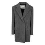 Jil Sander Lyxig Grå Cape Aw24 Gray, Dam