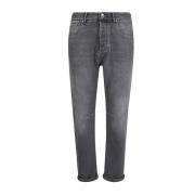 Brunello Cucinelli Grå Jeans Regular Fit Stilren Gray, Herr