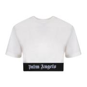 Palm Angels Stilren Vit T-shirt White, Dam