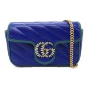 Gucci Vintage Pre-owned Laeder axelremsvskor Blue, Dam