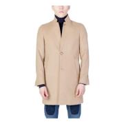 Mulish Beige V-Neck Lapel Coat Beige, Herr