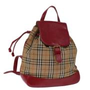 Burberry Vintage Pre-owned Canvas ryggsckar Red, Dam