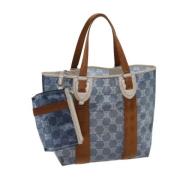 Celine Vintage Pre-owned Canvas totevskor Blue, Dam