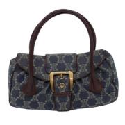 Celine Vintage Pre-owned Canvas handvskor Blue, Dam