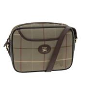 Burberry Vintage Pre-owned Canvas axelremsvskor Beige, Dam